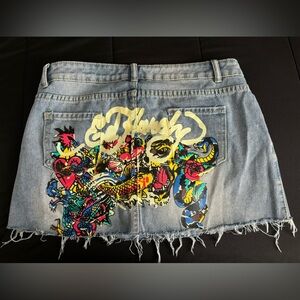 Ed Hardy Denim Mini Skirt
